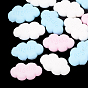 Handmade Polymer Clay Cabochons, Cloud with Word Angel