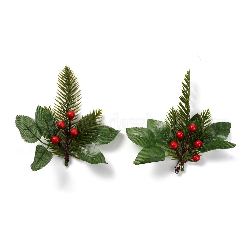 China Factory Plastic Artificial Winter Christmas Simulation Pine Picks  Decor, for Christmas Garland Holiday Wreath Ornaments 115mm in bulk online  