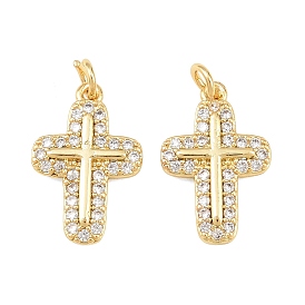 Латунные микро проложить кубического циркония подвески, крест прелести, долговечный, стойки покрытие, без свинца и без кадмия