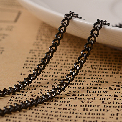 Ионное покрытие (ip) 304 бордюрные цепи из нержавеющей стали витые цепи, несварные, с катушкой, 4x3x0.8 мм, около 65.61 футов (20 м) / рулон