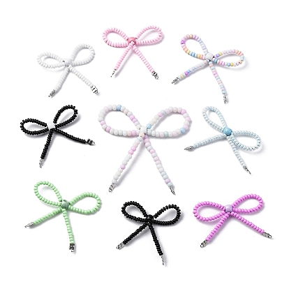 Ссылки на компоненты люстры из сплава и стеклянных бусин, платина