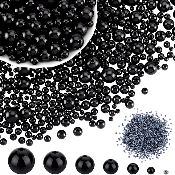 Наборы бисера своими руками, в том числе стеклянный бисер, абс пластиковые жемчужные бисера