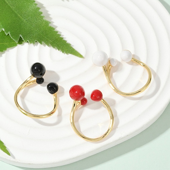 Латунные эмалевые открытые манжеты для женщин, стойки покрытие, прочное покрытие, без кадмия и без свинца