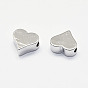 Long-Lasting Plated Brass Beads, Nickel Free, Heart