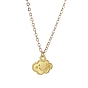 Cloud Face Alloy with Brass Pendant Necklaces, Cable Chain Necklaces