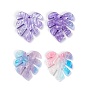 Acrylic Pendants, for DIY Earring Accessories, with Glitter Powder, Leaf