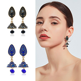 Jewelry Fashion Crystal Pendant Earrings Bohemian Alloy Personalized Water Drop Stud Earrings
