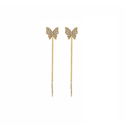 Butterfly Tassel Earrings for Women, Long Elegant Fairy Style Jewelry Accessories