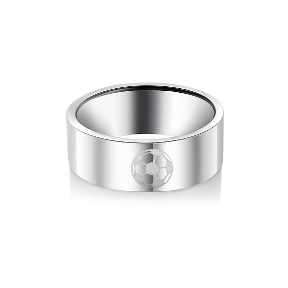 Футбольный узор 201 кольца на пальцы из нержавеющей стали