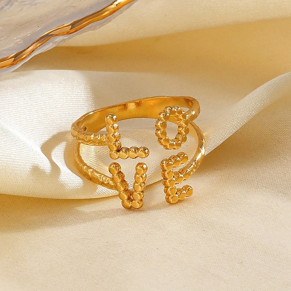 304 открытые манжеты из нержавеющей стали для женщин, Слово любовь