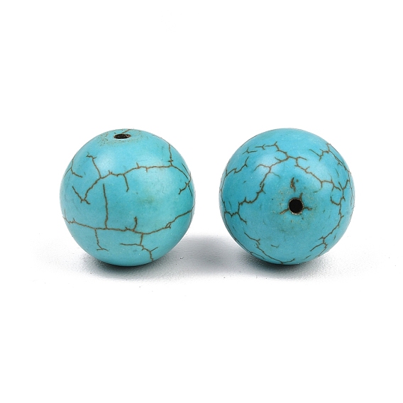 Синтетические шарики Говлит, окрашенные, круглые