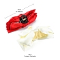 3Pcs 3 Colors Bowknot Cloth Claw Hair Clips, with Plastic and Iron Findings