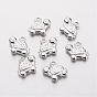 Tibetan Style Alloy Pendants, Cadmium Free & Lead Free, Tortoise, 15x13x3mm, Hole: 1mm