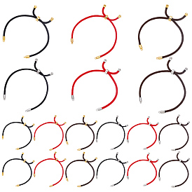 18 шт. 6 цвета нейлоновый шнур слайдер изготовление браслета, с металлическая фурнитурой