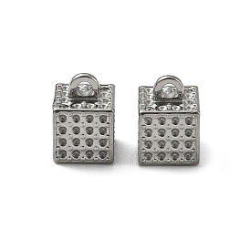 304 Настройки горный хрусталь из нержавеющей стали кулон, кубические, без никеля 