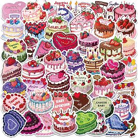 50Pcs Cartoon Constellation Cake PVC Adhesive Waterproof Stickers, Self-Adhesive Stickers, for DIY Photo, Cup, Suitcase, Mobile Phone Shell Decorative