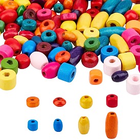 Dyed Wood Beads, Mixed Shapes