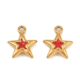 304 из нержавеющей стали шармы эмали, звезды прелести, золотые