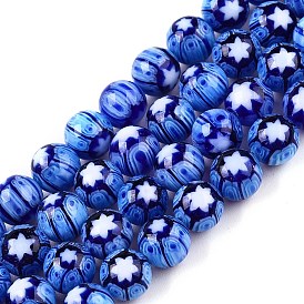 Handmade Millefiori Glass Beads Strands, Round