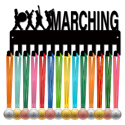 Рамка для железных медалей, 14 крючки для медалей, вешалка для показа, с винтами, чёрные