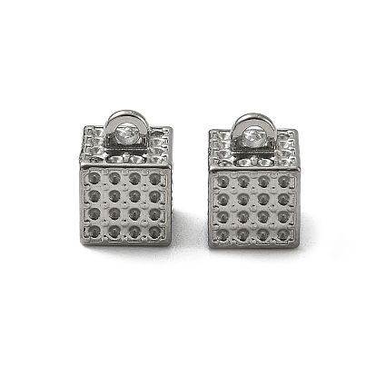 304 Настройки горный хрусталь из нержавеющей стали кулон, кубические, без никеля 