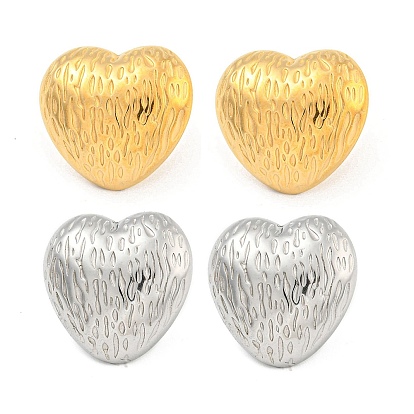 Сердце 304 из нержавеющей стали уха шпильки, серьги-гвоздики для женщин