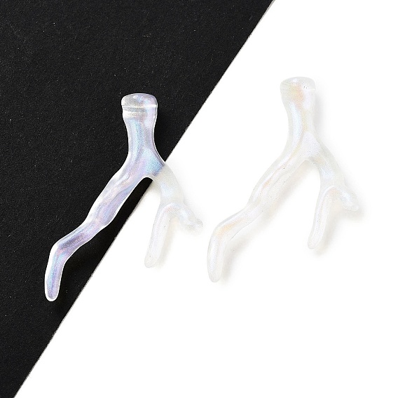 Акриловые кулон, имитация коралла, с покрытием AB цвета