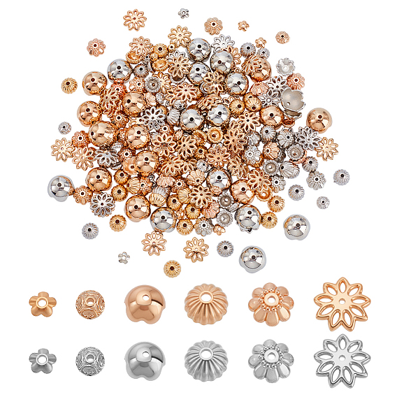 600шт. 12 стили ccb пластиковые колпачки для бусин