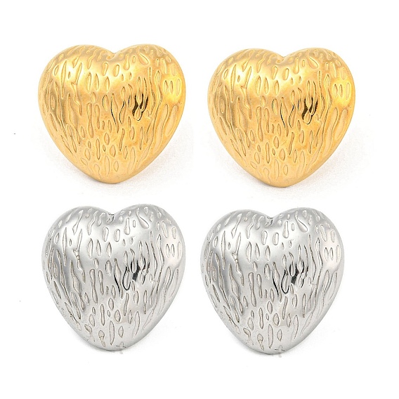 Сердце 304 из нержавеющей стали уха шпильки, серьги-гвоздики для женщин