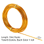 PandaHall Elite 6 Rolls 6 Colors Aluminum Craft Wire, for Beading Jewelry Craft Making
