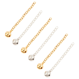 Unicraftale 304 Stainless Steel Chain Extender, with Small Bell Charms