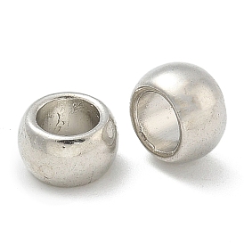 Сплавочные европейские бусины, бусины с большим отверстием, без кадмия и без свинца, рондель