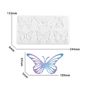 DIY Butterfly Pendants Silicone Molds, Resin Casting Molds, For UV Resin, Epoxy Resin Jewelry Making