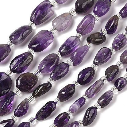 Природный аметист нитей бисера, самородки