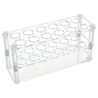 Акриловые многофункциональные колориметрические цилиндрические стеллажи для выставки товаров, 12-отверстие 10мл подставки для пробирок, лабораторные принадлежности, прямоугольные