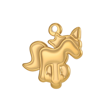 304 подвески из нержавеющей стали, лошади прелести, ионное покрытие (ip)