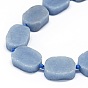 Natural Angelite Beads Strands, Rectangle