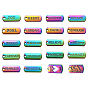 20Pcs 20 Style Alloy Pendants, Oval & Rectangle with word