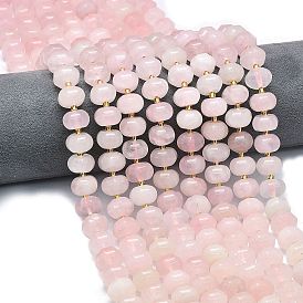 Природного розового кварца нитей бисера, форма тыквы, с бисером