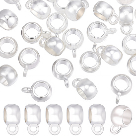 120шт. тибетские литые рондельные трубчатые дужки, петля под залог, без свинца и без кадмия, бейлы