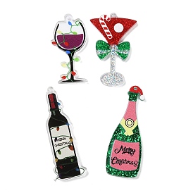 Printed Acrylic Big Pendants, Wine Glass