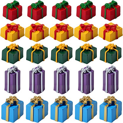 30 шт. 5 стили рождественские непрозрачные кабошоны из смолы, подарок