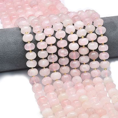 Природного розового кварца нитей бисера, форма тыквы, с бисером