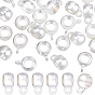120Pcs Tibetan Style Alloy Rondelle Tube Bails, Loop Bails, Lead Free and Cadmium Free, Bail Beads