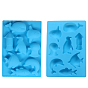 Силиконовые формочки для выпечки, с 8 полостями в форме океана, многоразовый производитель форм для выпечки, для изготовления помадных шоколадных конфет