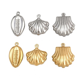 304 подвески из нержавеющей стали, подвески в форме ракушек, ионное покрытие (ip)