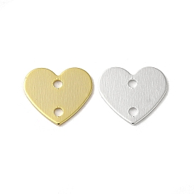 Brass Connector Charms, Heart Links
