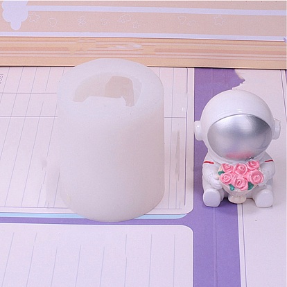DIY Silicone Statue Molds, Resin Casting Molds, Clay Craft Mold Tools, Astronaut with Flower, Astronomy Theme