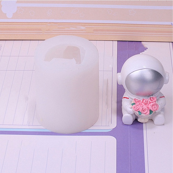 DIY Silicone Statue Molds, Resin Casting Molds, Clay Craft Mold Tools, Astronaut with Flower, Astronomy Theme