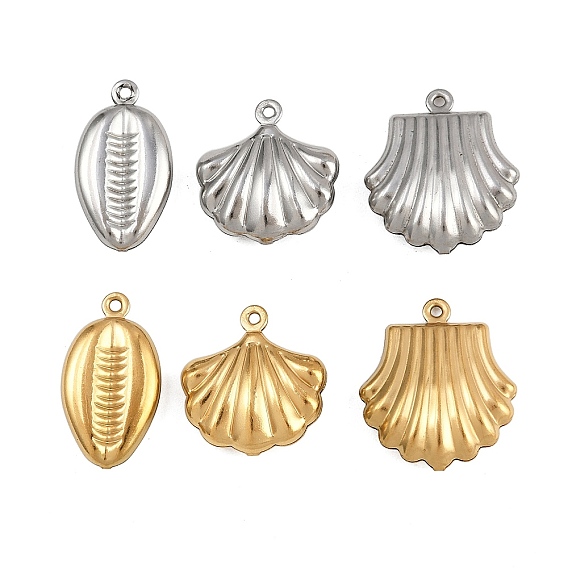 304 подвески из нержавеющей стали, подвески в форме ракушек, ионное покрытие (ip)